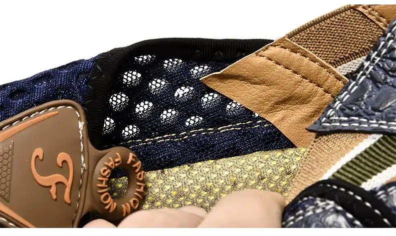 SUROM 2017 Summer Casual Shoes Men Breathable Leather Mesh Fashion Slip On Driving Shoes Comfortable Soft Hand Made Men Loafers 6