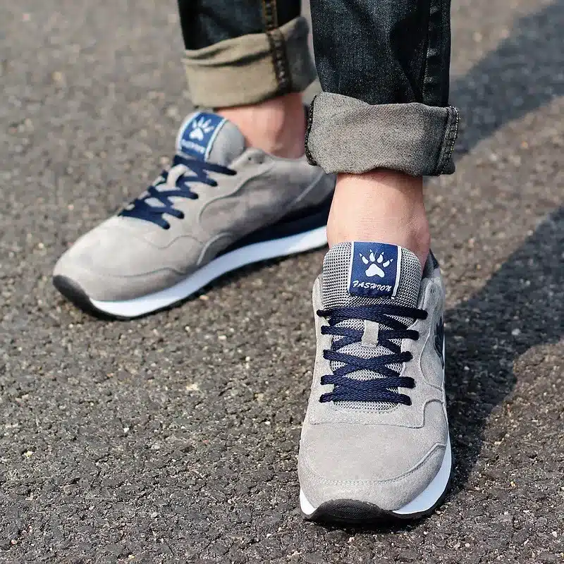 Genuine Leather Suede men Shoes Sport Fashion Men Casual shoes Breathable Walking Mens Trainers Chaussures Hombre Femme 40