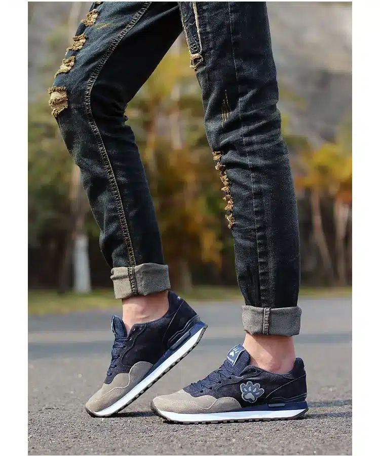 Genuine Leather Suede men Shoes Sport Fashion Men Casual shoes Breathable Walking Mens Trainers Chaussures Hombre Femme 44