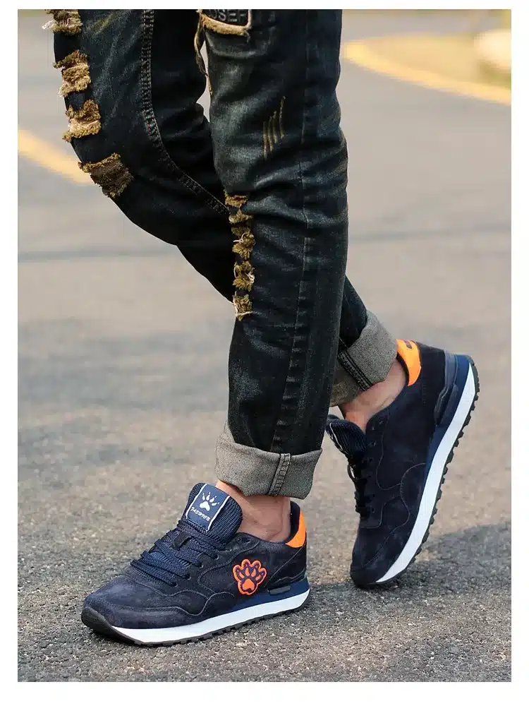 Genuine Leather Suede men Shoes Sport Fashion Men Casual shoes Breathable Walking Mens Trainers Chaussures Hombre Femme 45