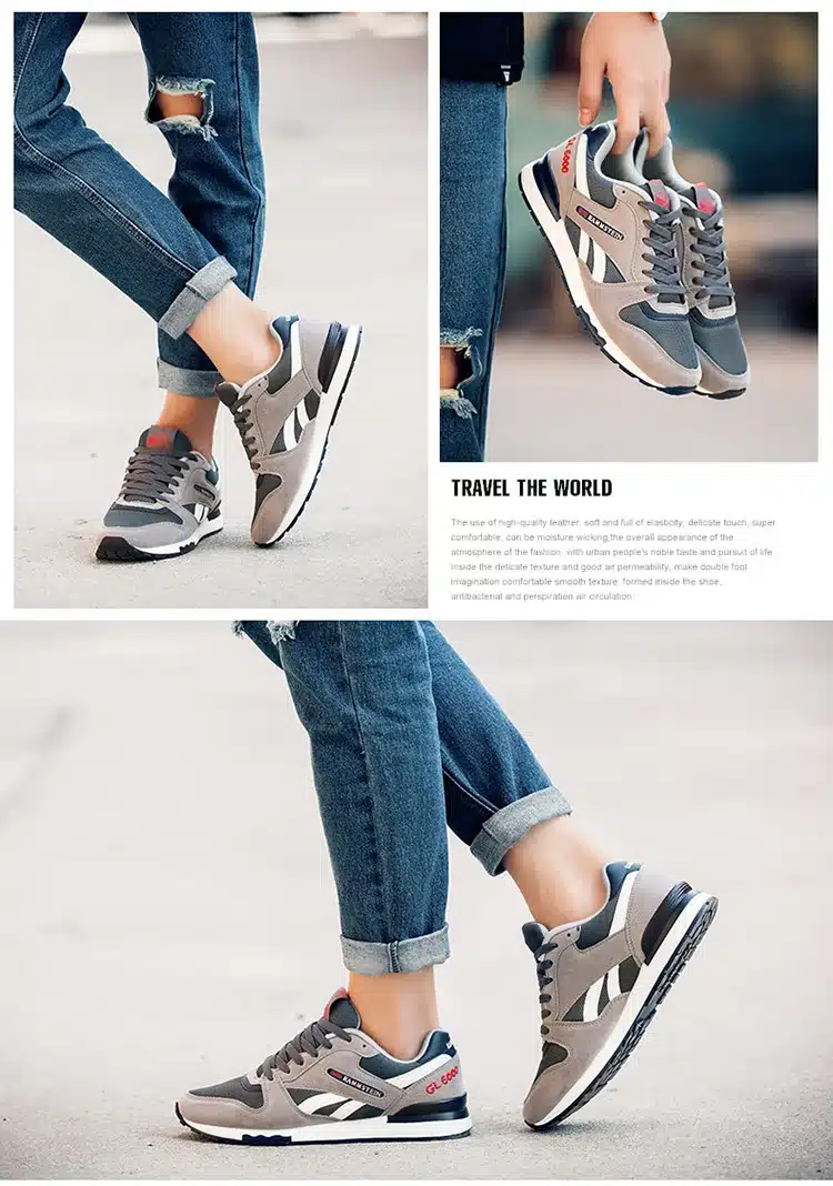 Genuine Leather Suede men Shoes Sport Fashion Men Casual shoes Breathable Walking Mens Trainers Chaussures Hombre Femme 47