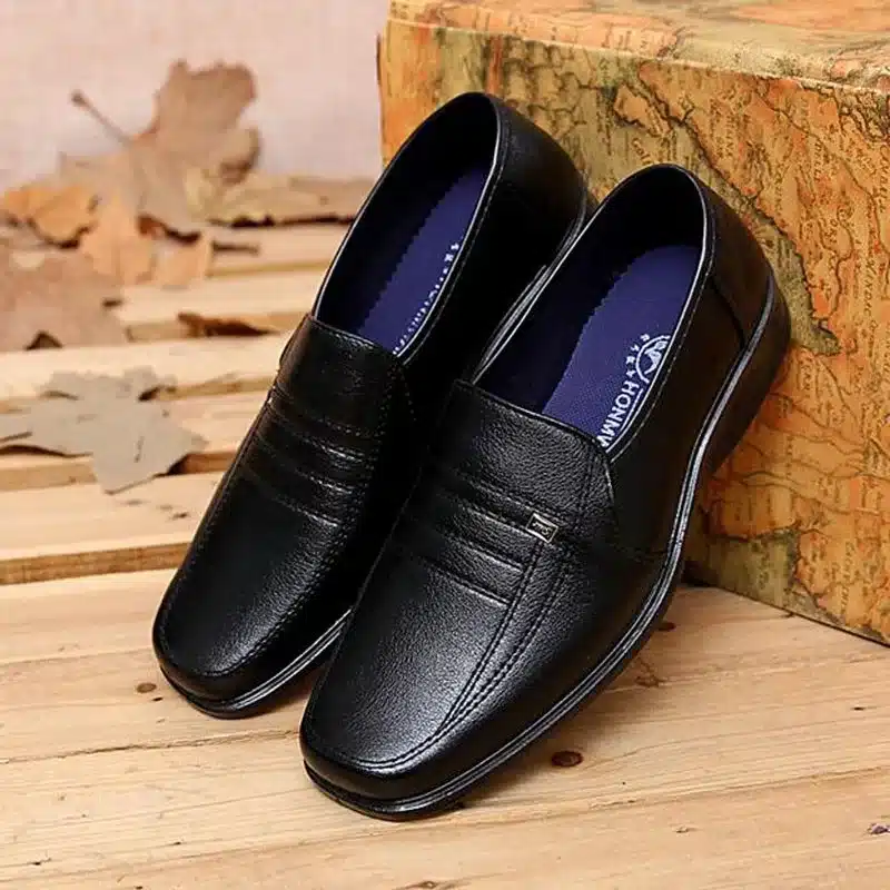 2017 New Arrival Business Men Casual Leather Dress Shoes Slip-on Breathable Leisure Work Flats Single Shoes Plus Size EU 38-44 11