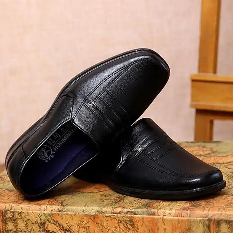 2017 New Arrival Business Men Casual Leather Dress Shoes Slip-on Breathable Leisure Work Flats Single Shoes Plus Size EU 38-44 12