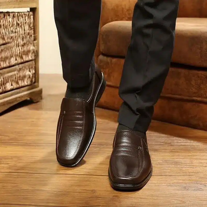 2017 New Arrival Business Men Casual Leather Dress Shoes Slip-on Breathable Leisure Work Flats Single Shoes Plus Size EU 38-44 14