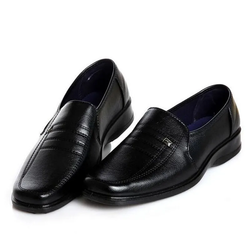 2017 New Arrival Business Men Casual Leather Dress Shoes Slip-on Breathable Leisure Work Flats Single Shoes Plus Size EU 38-44 16