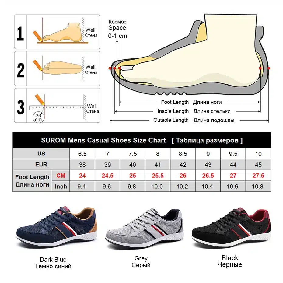 SUROM Summer Men's Shoes Breathable Leather Mesh Casual Shoes Men Luxury Brand Fashion Footwear Male Krasovki 9