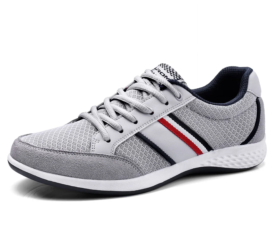 SUROM Summer Men's Shoes Breathable Leather Mesh Casual Shoes Men Luxury Brand Fashion Footwear Male Krasovki 11