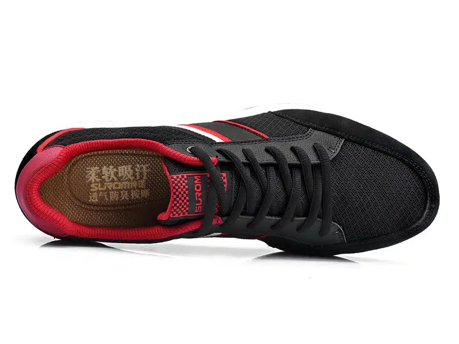 SUROM Summer Men's Shoes Breathable Leather Mesh Casual Shoes Men Luxury Brand Fashion Footwear Male Krasovki 18