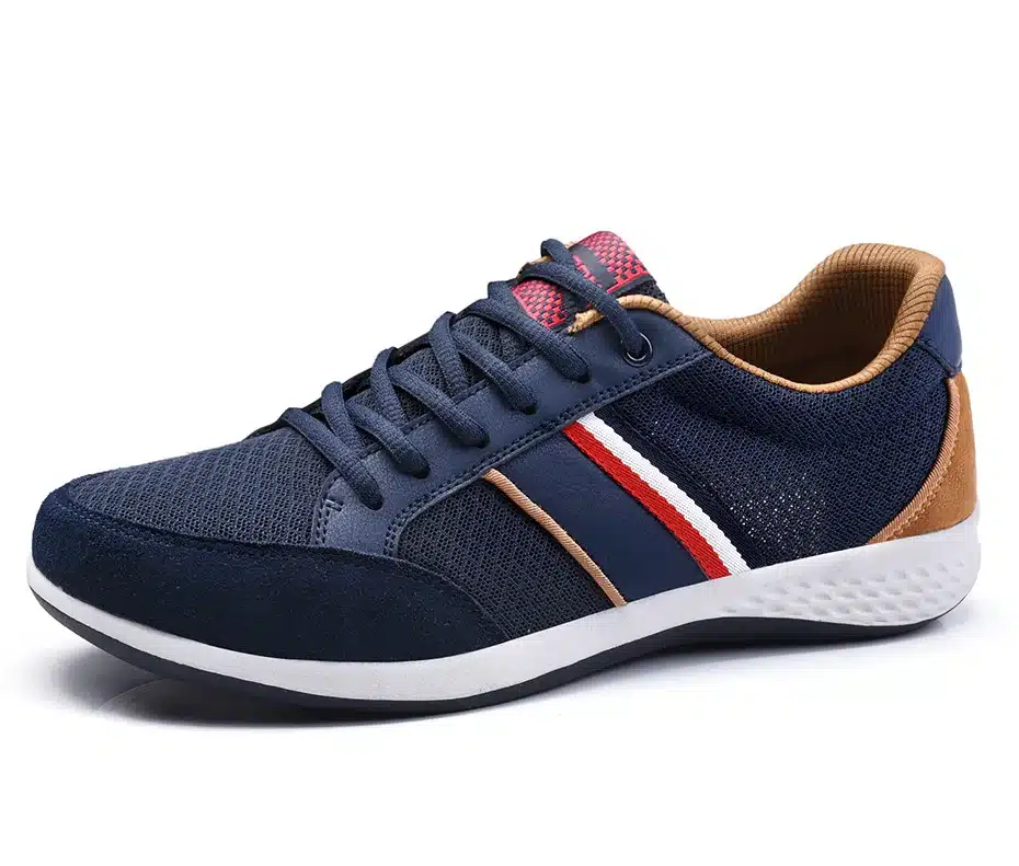 SUROM Summer Men's Shoes Breathable Leather Mesh Casual Shoes Men Luxury Brand Fashion Footwear Male Krasovki 20