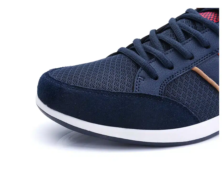 SUROM Summer Men's Shoes Breathable Leather Mesh Casual Shoes Men Luxury Brand Fashion Footwear Male Krasovki 25