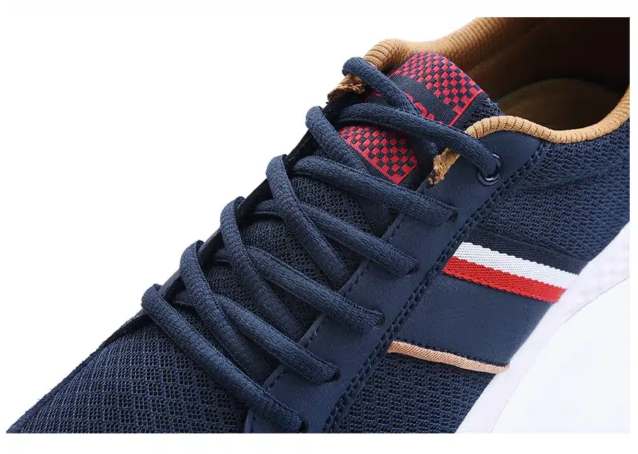 SUROM Summer Men's Shoes Breathable Leather Mesh Casual Shoes Men Luxury Brand Fashion Footwear Male Krasovki 27