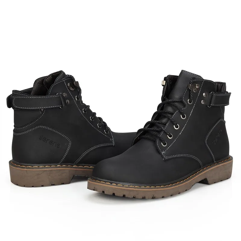 SERENE Brand 2017 Fashion Men Boots Plus Size 37~45 Winter Boot Casual Shoes British Style Tooling Boots Desert Boots Work Shoes 6