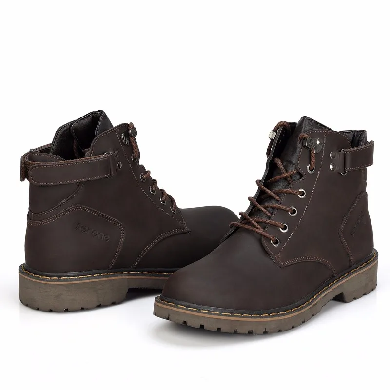 SERENE Brand 2017 Fashion Men Boots Plus Size 37~45 Winter Boot Casual Shoes British Style Tooling Boots Desert Boots Work Shoes 9
