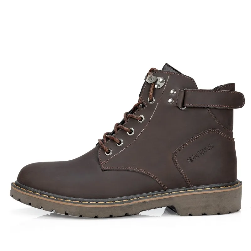 SERENE Brand 2017 Fashion Men Boots Plus Size 37~45 Winter Boot Casual Shoes British Style Tooling Boots Desert Boots Work Shoes 10