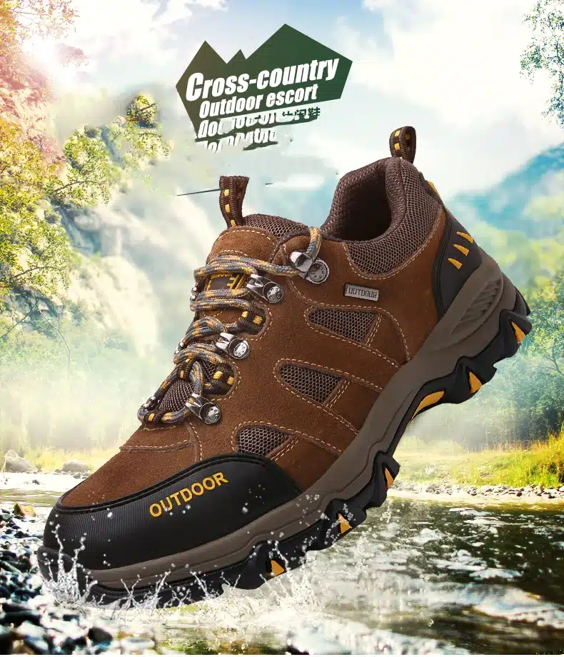 Men Breathable Outdoor Shoes 2017 New Breathable Men Casual Shoes Leather Ankle shoes Plus size 38-45 Outdoor adventure shoes 3