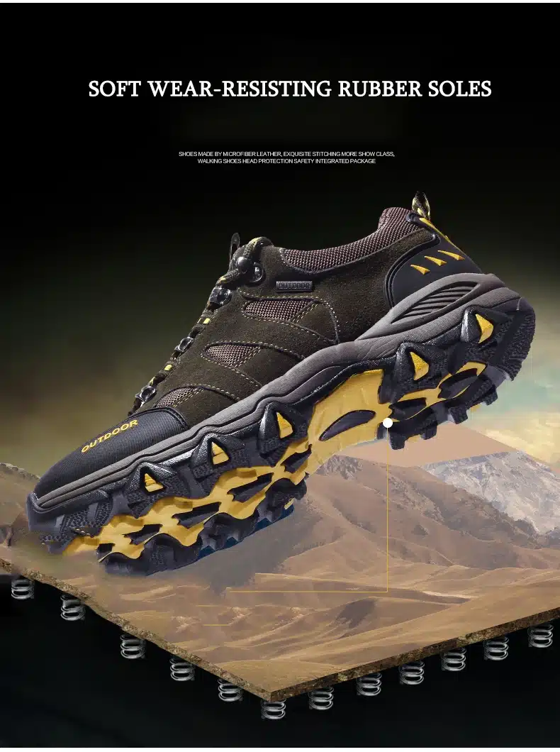Men Breathable Outdoor Shoes 2017 New Breathable Men Casual Shoes Leather Ankle shoes Plus size 38-45 Outdoor adventure shoes 7