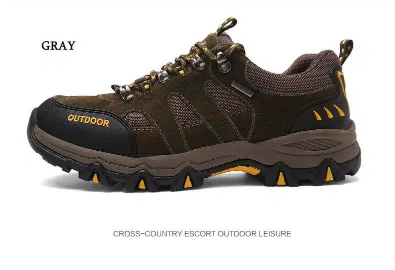 Men Breathable Outdoor Shoes 2017 New Breathable Men Casual Shoes Leather Ankle shoes Plus size 38-45 Outdoor adventure shoes 11