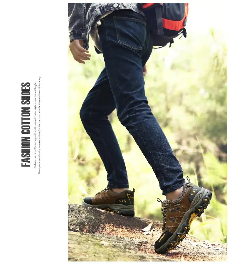 Men Breathable Outdoor Shoes 2017 New Breathable Men Casual Shoes Leather Ankle shoes Plus size 38-45 Outdoor adventure shoes 13