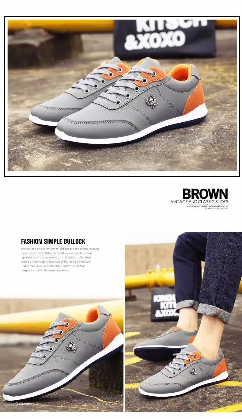 New 2017 Men Shoes Fashion Men Casual Shoes Outdoor men walking shoes Black Blue men casual shoes men leather shoes 11