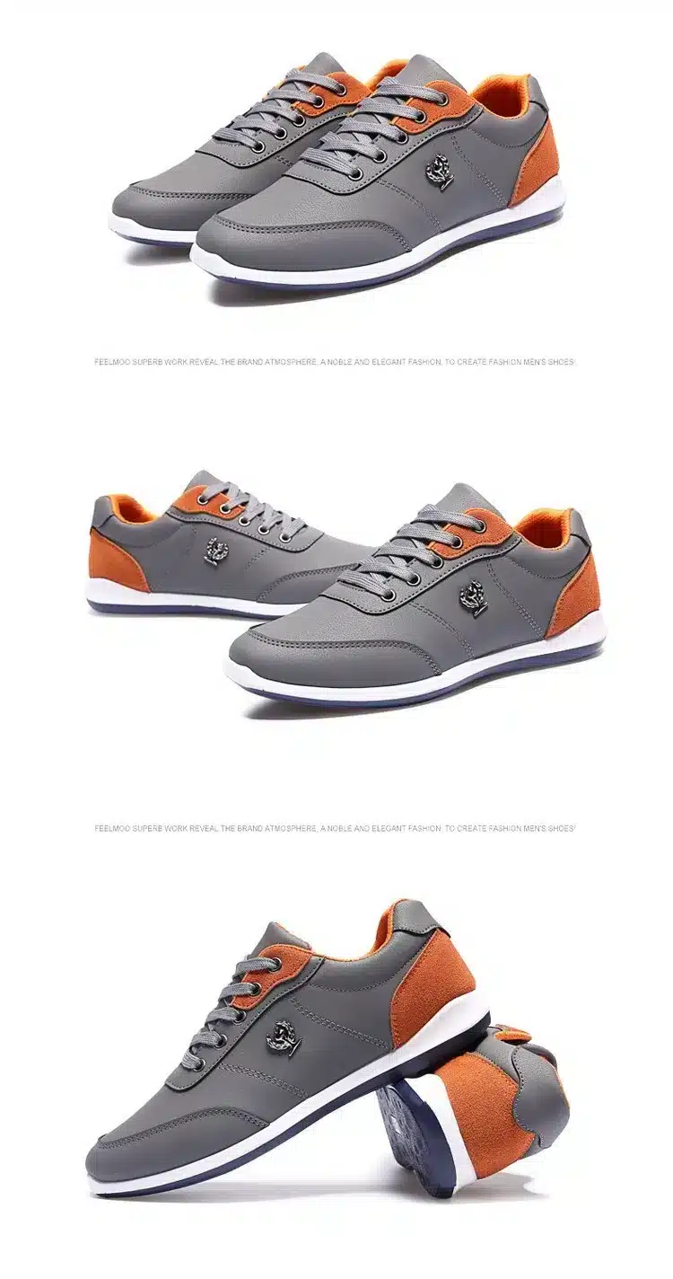 New 2017 Men Shoes Fashion Men Casual Shoes Outdoor men walking shoes Black Blue men casual shoes men leather shoes 22