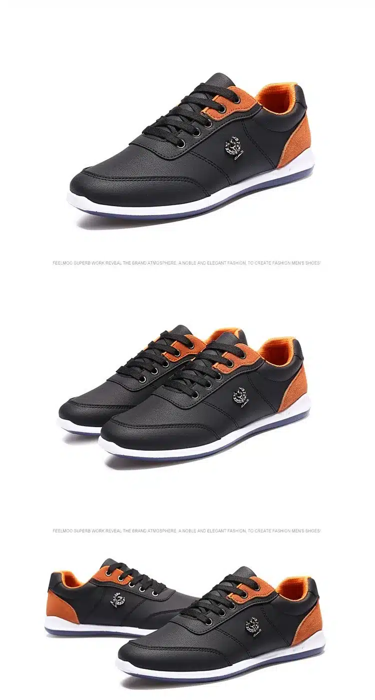 New 2017 Men Shoes Fashion Men Casual Shoes Outdoor men walking shoes Black Blue men casual shoes men leather shoes 23
