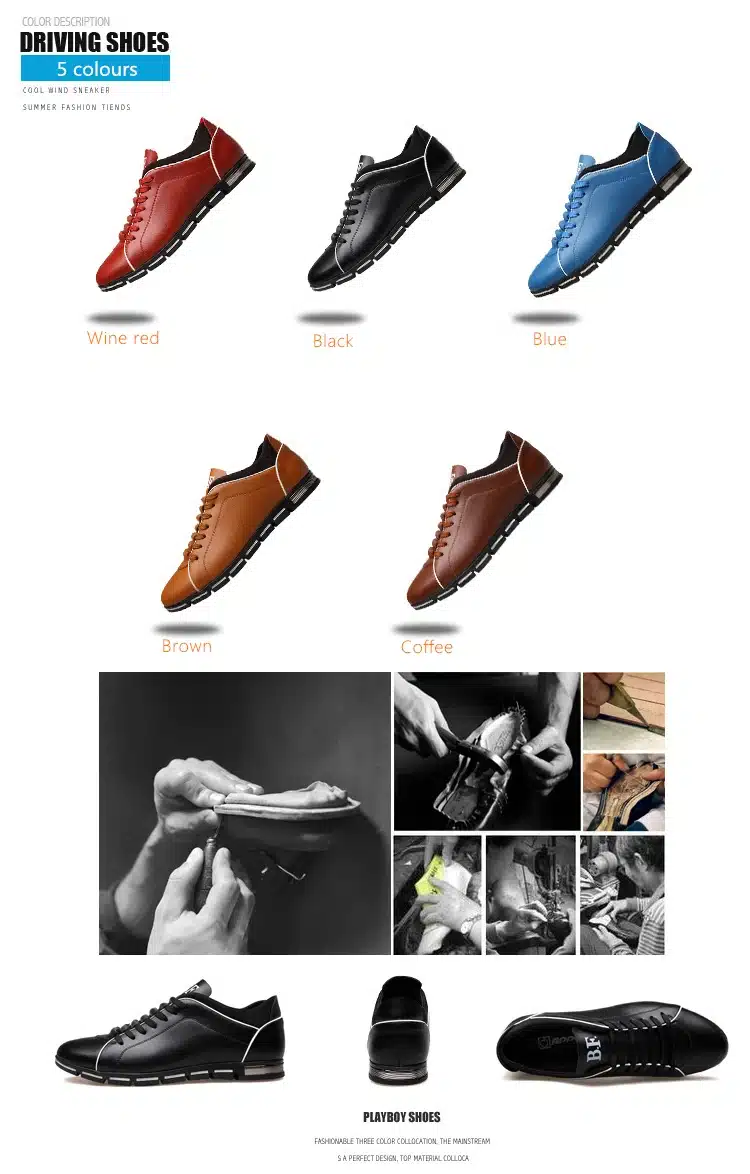 Plus size 37-48 Brand Men Shoes England Trend Casual Leisure Shoes Leather Shoes Breathable For Male Footear Loafers Men's Flats 3