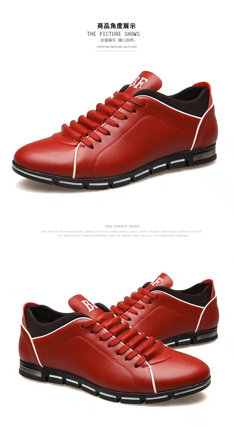 Plus size 37-48 Brand Men Shoes England Trend Casual Leisure Shoes Leather Shoes Breathable For Male Footear Loafers Men's Flats 4