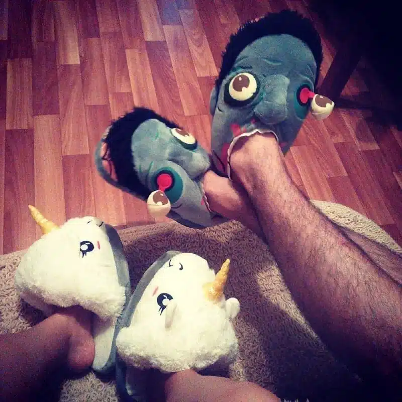 Free Shipping 1Pair Plush Zombie Slippers / Ravenous Zombie Warm Slippers ctx11 Home Halloween funny shoes gift 12