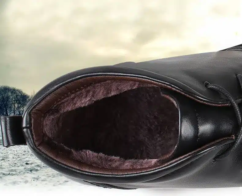 Genuine Leather Men Boots, Handmade Super Warm Men Winter Shoes,High Quality Ankle Boots For Autumn And Winter Shoes 14