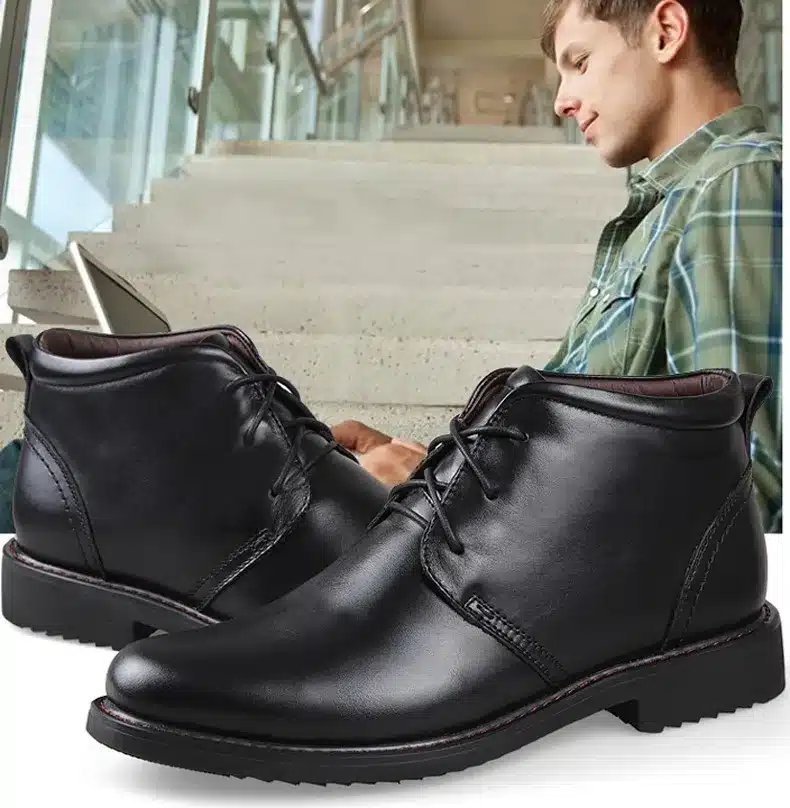 Genuine Leather Men Boots, Handmade Super Warm Men Winter Shoes,High Quality Ankle Boots For Autumn And Winter Shoes 15