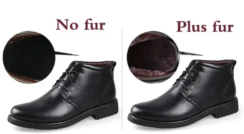 Genuine Leather Men Boots, Handmade Super Warm Men Winter Shoes,High Quality Ankle Boots For Autumn And Winter Shoes 17