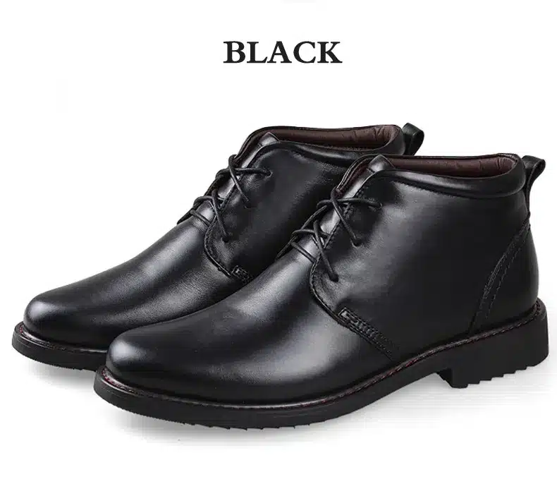 Genuine Leather Men Boots, Handmade Super Warm Men Winter Shoes,High Quality Ankle Boots For Autumn And Winter Shoes 20