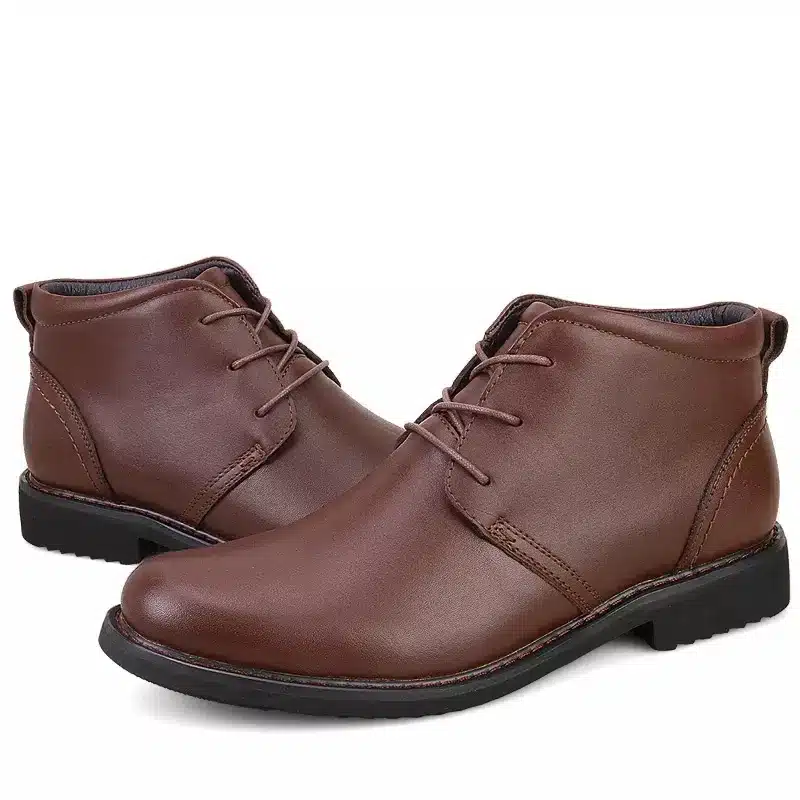 Genuine Leather Men Boots, Handmade Super Warm Men Winter Shoes,High Quality Ankle Boots For Autumn And Winter Shoes 25