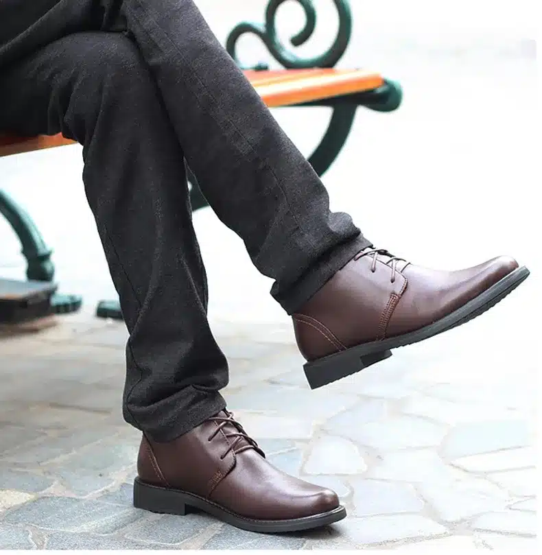 Genuine Leather Men Boots, Handmade Super Warm Men Winter Shoes,High Quality Ankle Boots For Autumn And Winter Shoes 29