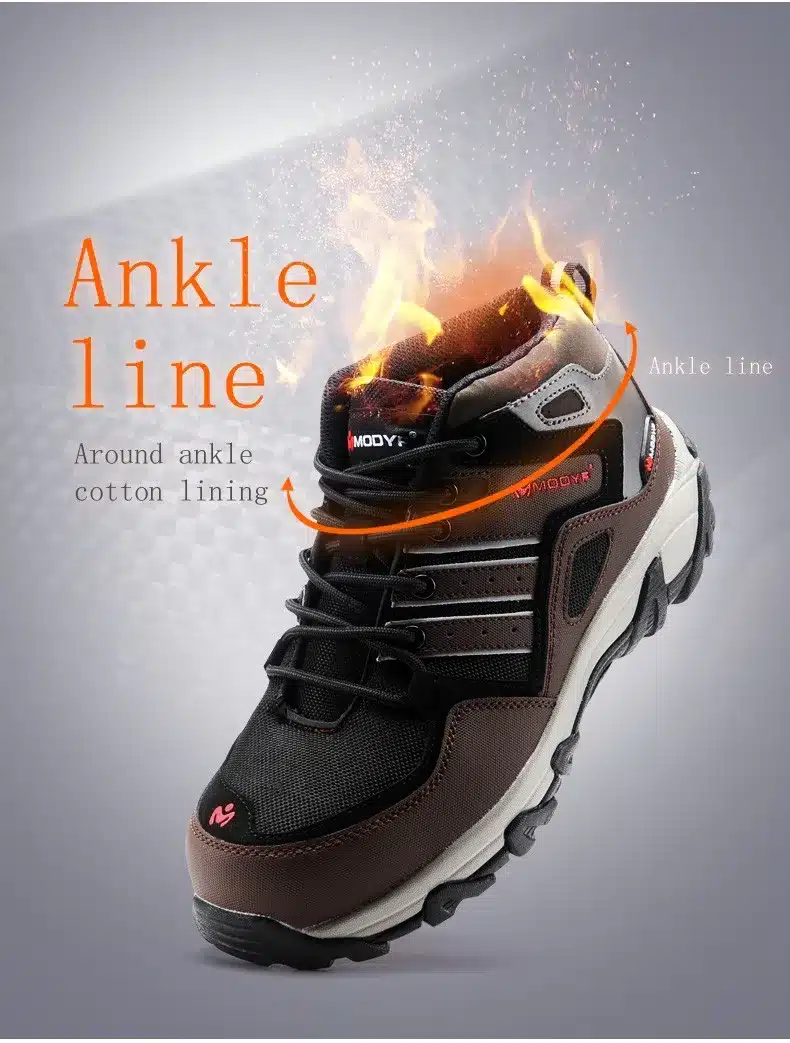 Modyf men winter warm steel toe cap work safety shoes casual reflective breathable outdoor boots puncture proof footwear 14