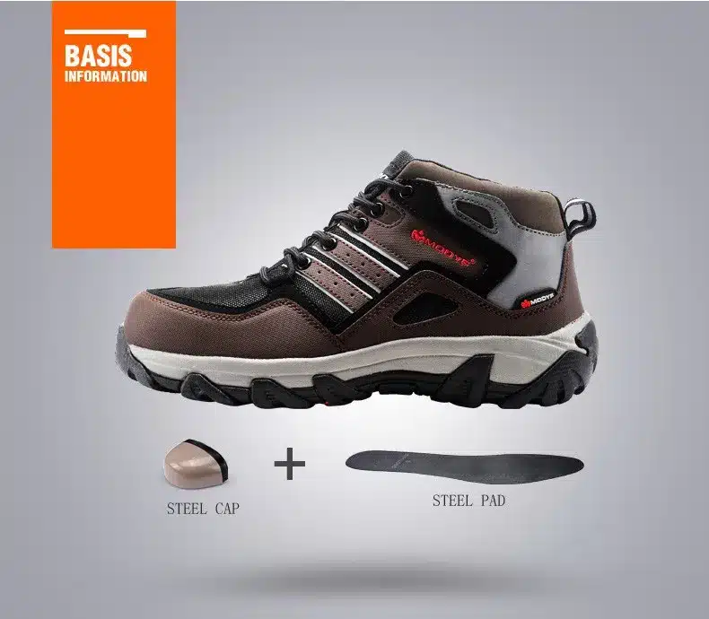 Modyf men winter warm steel toe cap work safety shoes casual reflective breathable outdoor boots puncture proof footwear 15