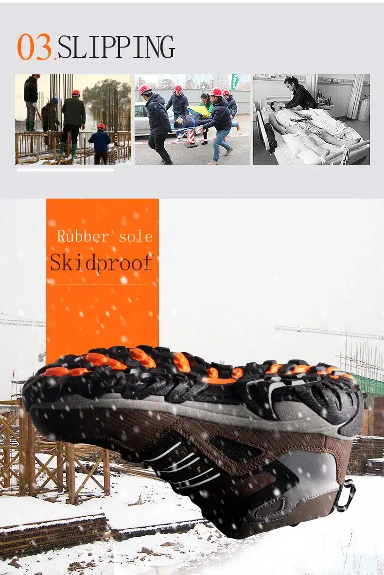Modyf men winter warm steel toe cap work safety shoes casual reflective breathable outdoor boots puncture proof footwear 23