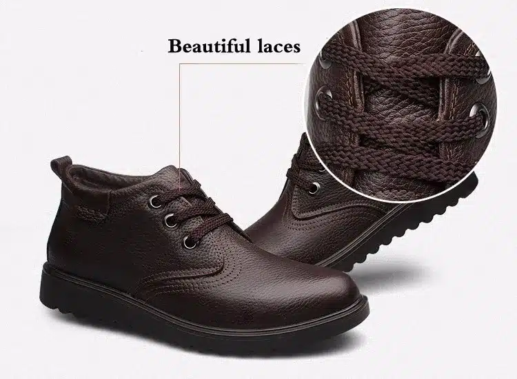 Genuine Leather Men Boots Comfortable Fashion Men Winter Shoes,Top Quality Handmade Plus Size Men Winter Snow Boots 18