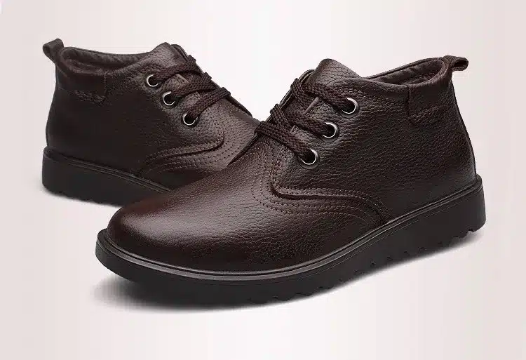 Genuine Leather Men Boots Comfortable Fashion Men Winter Shoes,Top Quality Handmade Plus Size Men Winter Snow Boots 24