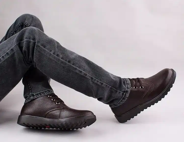 Genuine Leather Men Boots Comfortable Fashion Men Winter Shoes,Top Quality Handmade Plus Size Men Winter Snow Boots 27