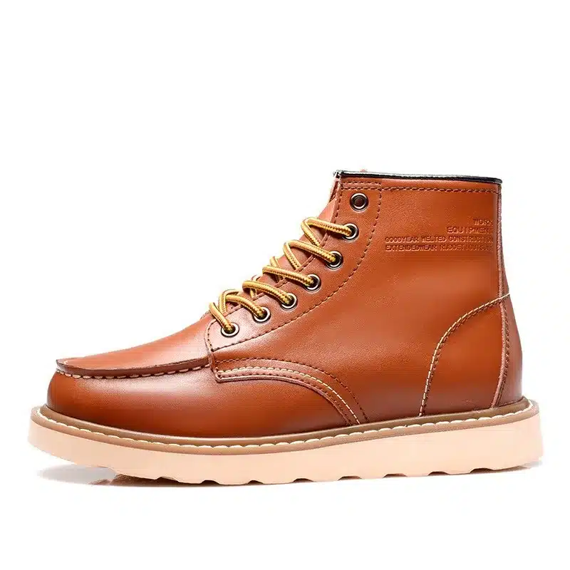 ALEADER Waterproof Men's Ankle Boots 2017 Fashion Warm Martin Boots Men Snow Fur Boots Men Casual Shoes Western Motorcycle Boots 13