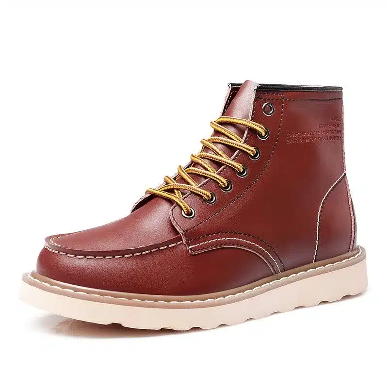 ALEADER Waterproof Men's Ankle Boots 2017 Fashion Warm Martin Boots Men Snow Fur Boots Men Casual Shoes Western Motorcycle Boots 14