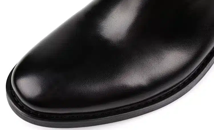 Large size EUR46 fashion brand black/brown tan double buckle business mens boots genuine leather dress boots mens ankle boots 36