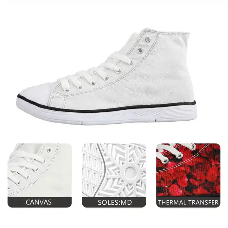 FORUDESIGNS Casual Men's Shoes Fashion 3D Animal Vulcanized Shoes,Cool 3D Tiger Dog Husky Classic Men High Top Canvas Flat Shoes 12