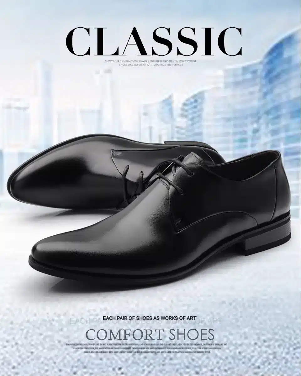 OSCO Fashion Men Shoes Genuine Leather Men Dress Shoes Brand Luxury Men's Business Casual Classic Gentleman Shoes Man #RU0001 17