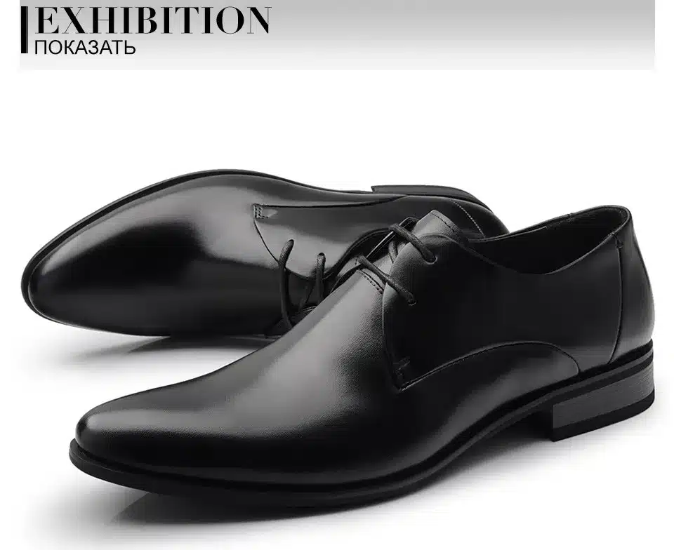 OSCO Fashion Men Shoes Genuine Leather Men Dress Shoes Brand Luxury Men's Business Casual Classic Gentleman Shoes Man #RU0001 21