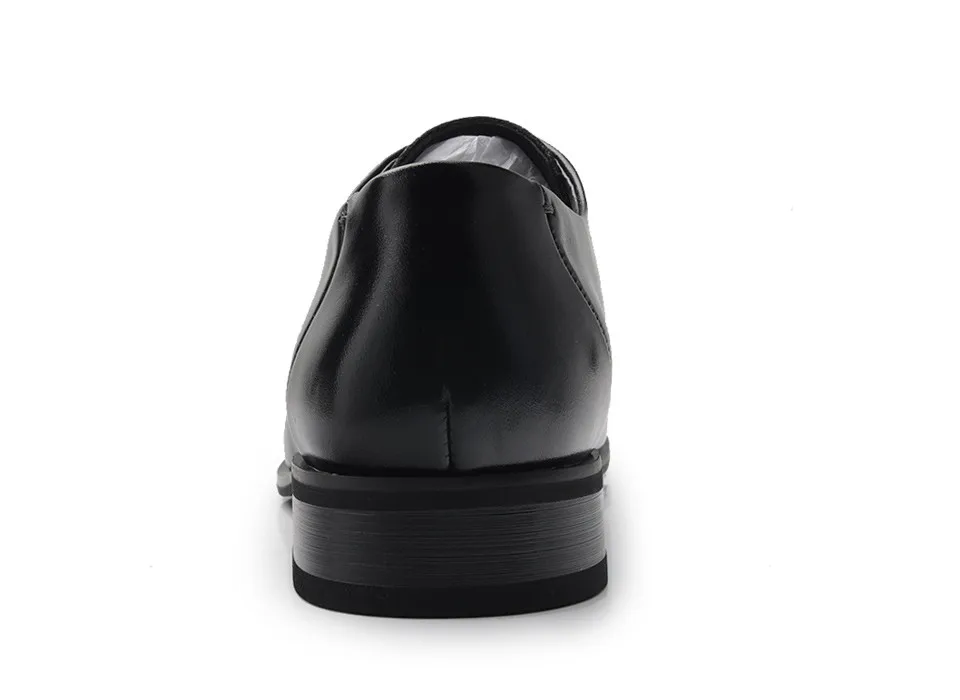 OSCO Fashion Men Shoes Genuine Leather Men Dress Shoes Brand Luxury Men's Business Casual Classic Gentleman Shoes Man #RU0001 23