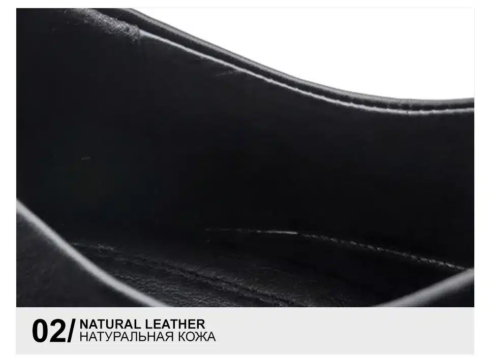 OSCO Fashion Men Shoes Genuine Leather Men Dress Shoes Brand Luxury Men's Business Casual Classic Gentleman Shoes Man #RU0001 25