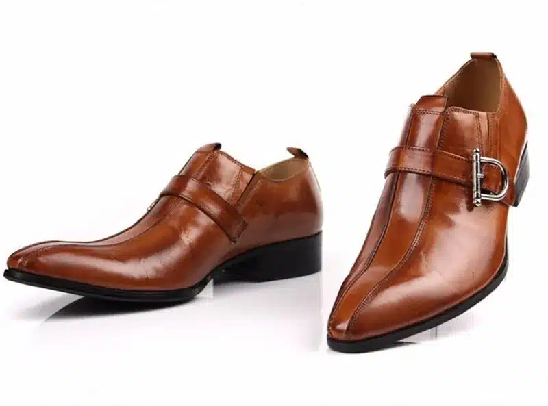 Large size EUR45 Brown/black pointed toe summer loafers men dress shoes genuine leather formal business shoes mens wedding shoes 4