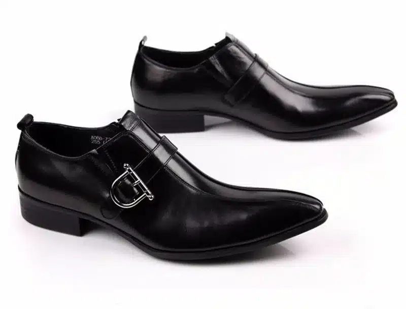 Large size EUR45 Brown/black pointed toe summer loafers men dress shoes genuine leather formal business shoes mens wedding shoes 12